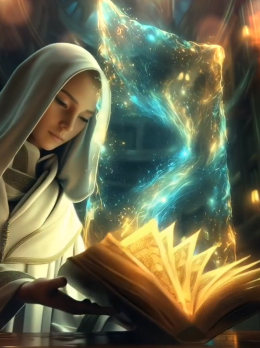 This is the Akashic, the endless record of all that was, all that is, and all that may yet become. You reach for the Book of Life, and it opens not in your hands, but in your heart. Its words are your choices, its ink your breath, its story the unfolding of your soul. The Temple does not tell you who to be. It shows you who you are, across lifetimes, across stars, across the boundless dream of existence. And when you close the Book, you understand  you were never separate from it. The Library has always lived within you . . . #templeoflight #akashicrecords #bookoflight  #souljourney #akashiclibrary 