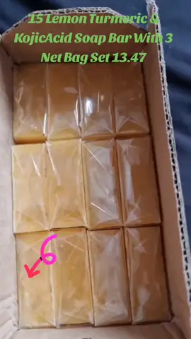 15 Lemon Turmeric & KojicAcid Soap Bar With 3 Net Bag Set 13.47