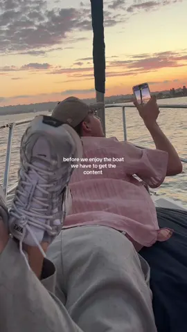 Golden hour hits different when you’re on a boat and the girls had to clock in 