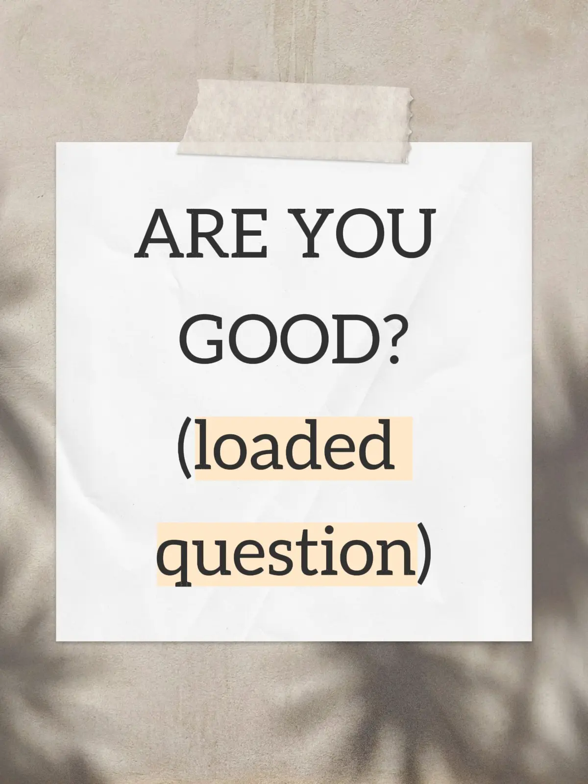 Here’s a soulful draft for your Instagram post: “Are you good? A simple question, yet so heavy. Sometimes we answer with a smile, even when our hearts are tired. Being ‘good’ doesn’t always mean being okay—it means carrying on, even when the weight feels unbearable. It means finding hope in small moments, peace in silence, and love in places you thought were empty. So… are you really good? Or are you just surviving? Either way, know that your soul is seen, your struggle is valid, and your light is still shining—even on the days you can’t feel it.” #SoulCheck #HealingJourney #InnerPeace #EmotionalWellness #YouMatter