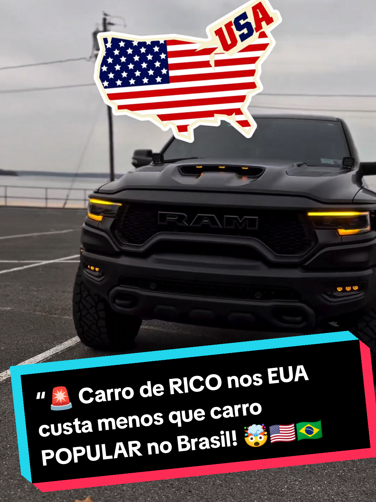 “🚨 Carro de RICO nos EUA custa menos que carro POPULAR no Brasil! 🤯🇺🇸🇧🇷” #carros #noticias #imposto #info #brasil 