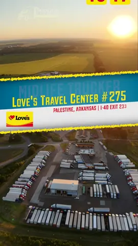 Arkansas Sunset over the Love’s Travel Center #midlifetrucker #drone 