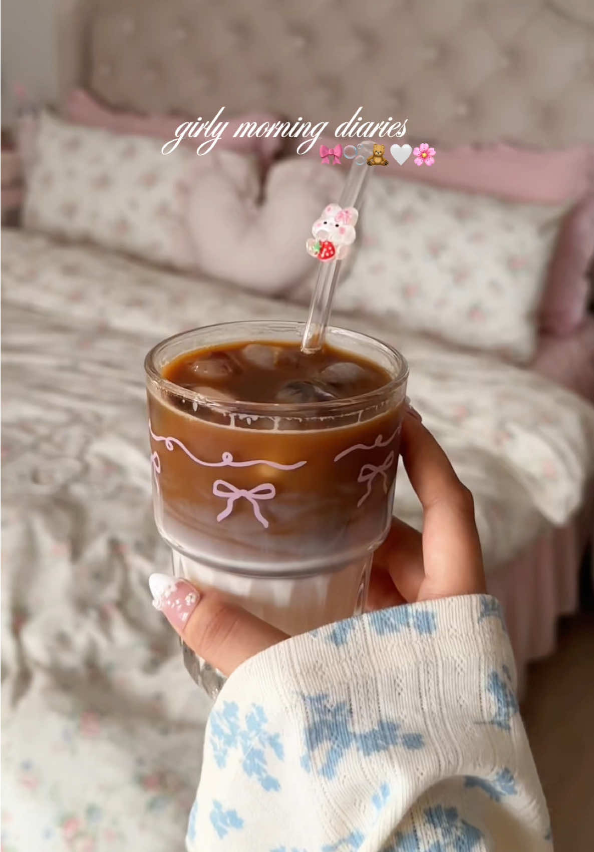 girly morning diaries 🎀🫧🧸🌸🤍🪄 #fyp #roominspo #morningroutine #SelfCare #girlythings  