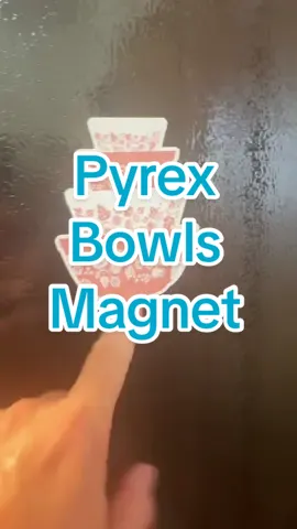 Vintage-inspired Pyrex mixing bowl stack magnet featuring hand-drawn renditions of the most popular retro Pyrex patterns. Made from thick durable vinyl, this 4x3.5 inch magnet adds color and nostalgic charm to your fridge or magnetic board. Packaged in a protective clear sleeve and sturdy photo mailer, it’s perfect for Pyrex collectors and lovers of mid-century kitchen décor. #TikTokShopCreatorPicks #TikTokShopBlackFriday #TikTokShopCyberMonday #dealsforyoudays #pyrex 