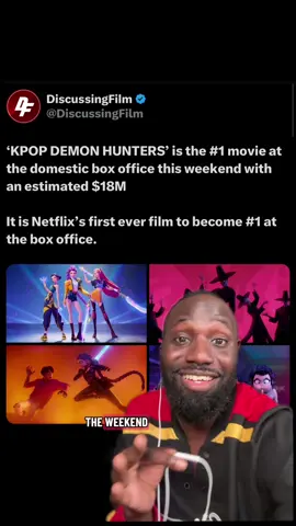 Kpop Demon Hunters is #1 at Domestic Box Office#greenscreen 