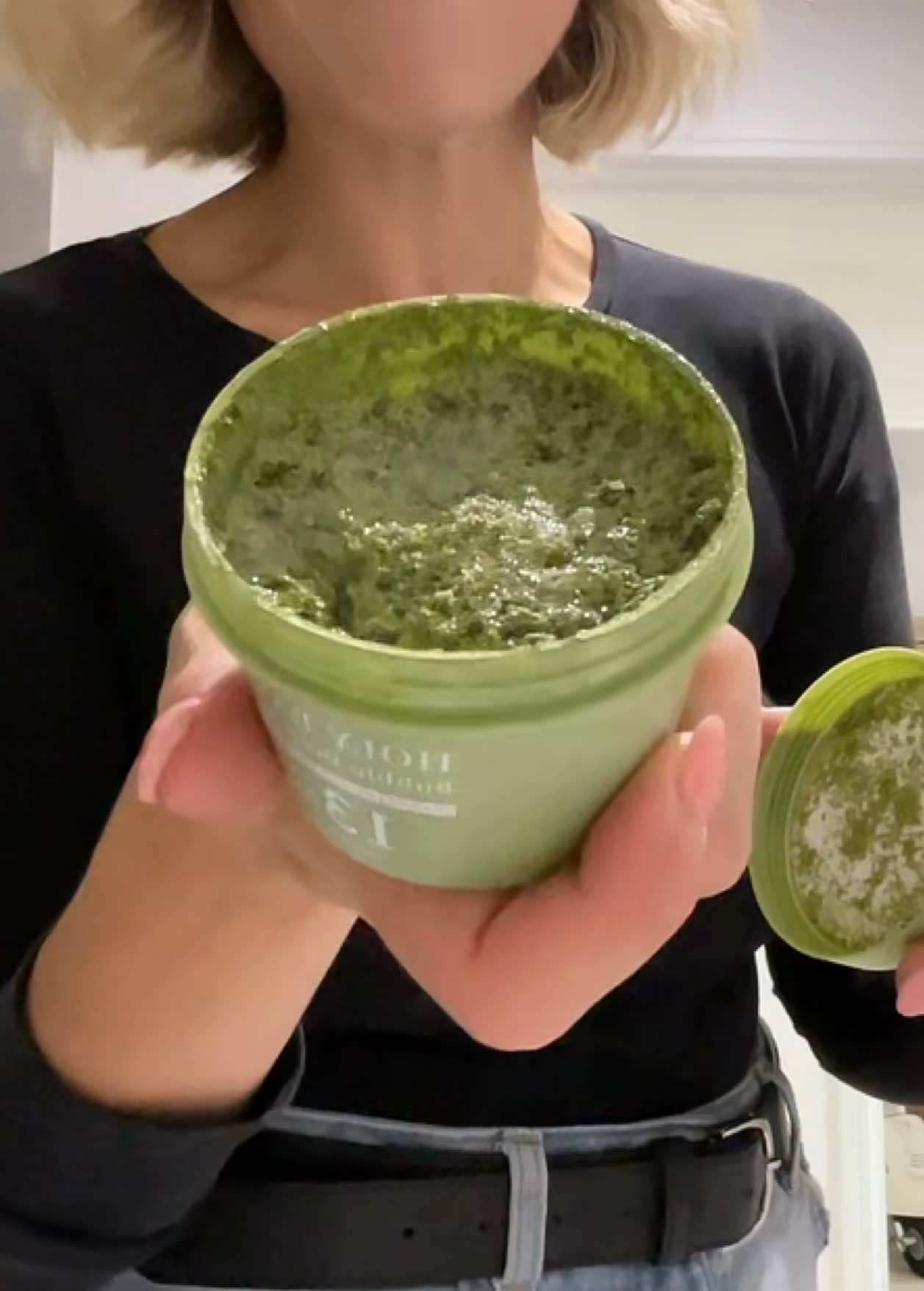 Basil Deep Bubble Face Mask 🌿 Free application brush! Linked below. #facemask #tiktokmademebuyit #makeup #skincareroutine 