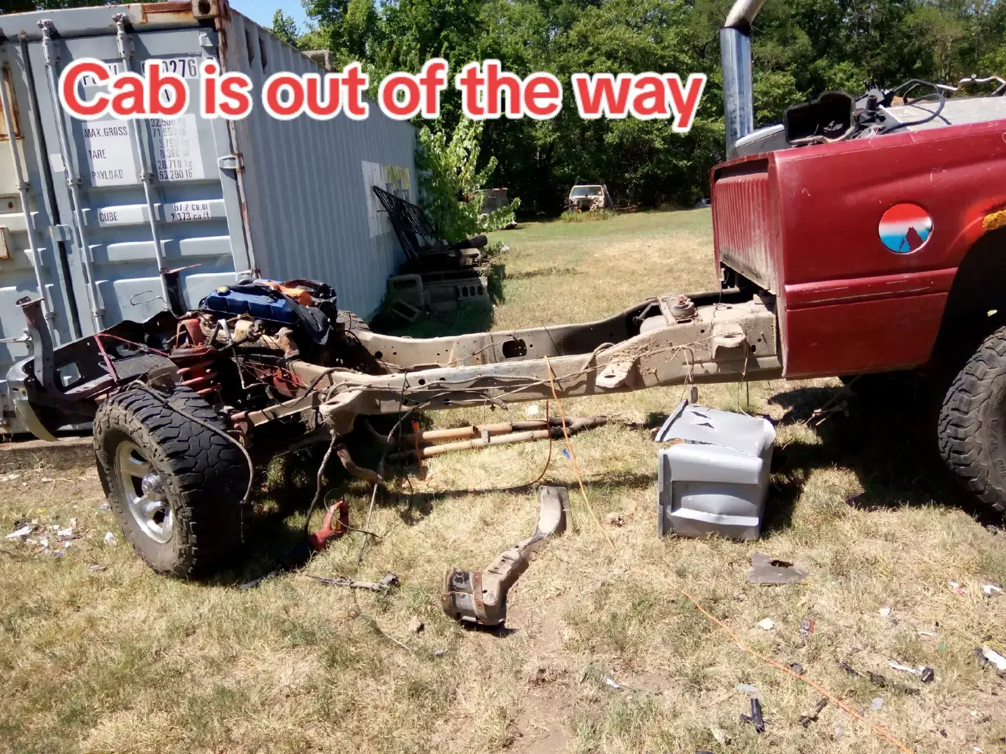 Just gotta get a wiring harness, dash pad, round headlights, 350, and 3 speed automatic.