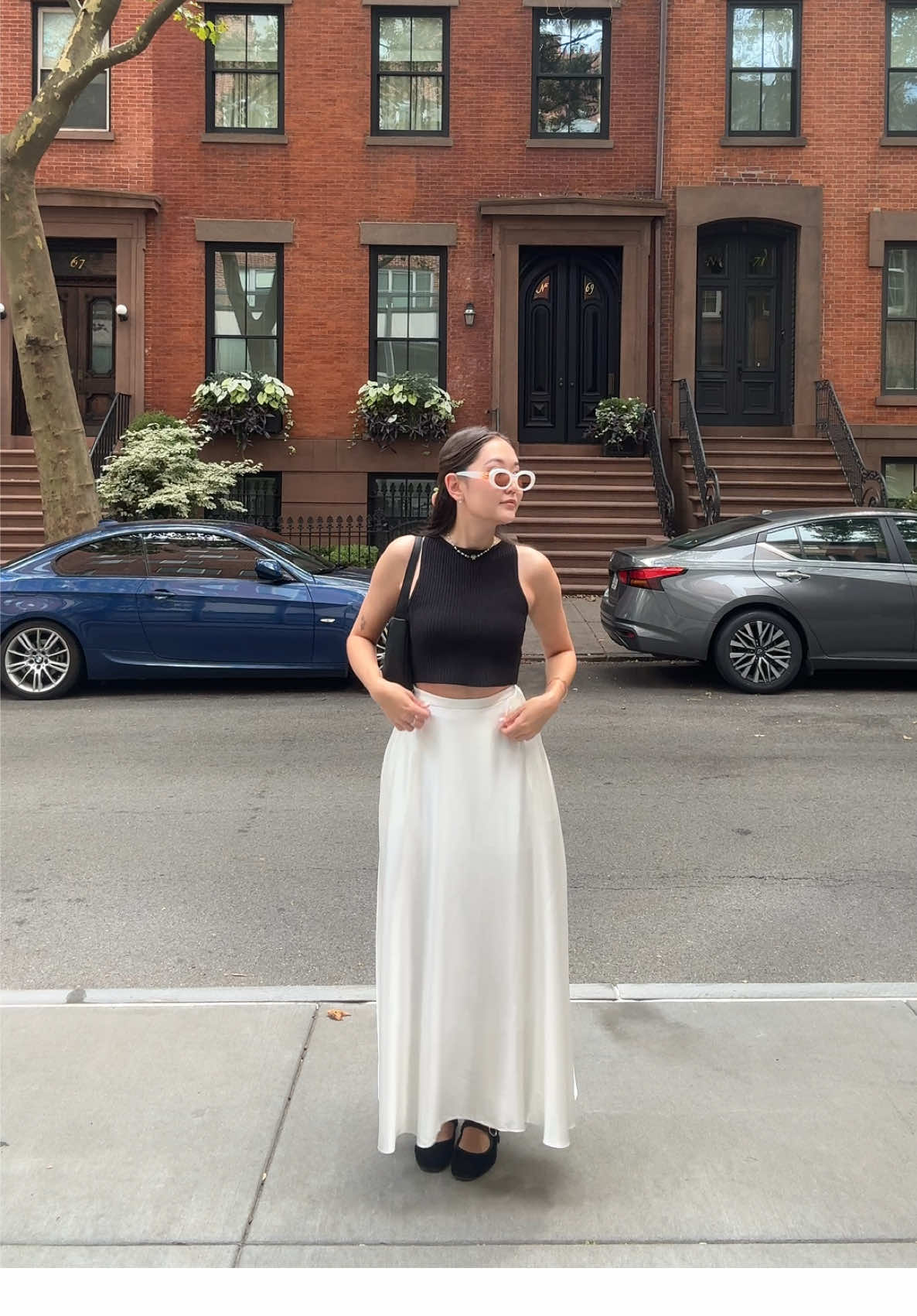 sunday brunch outfit #OOTD #outfitinspo #maxiskirt #silkskirtoutfit #pinterestaesthetic 