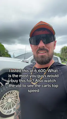What do you guys think I should list this for? #sales #fypシ゚viral #golfcart #fun #sunglasses 