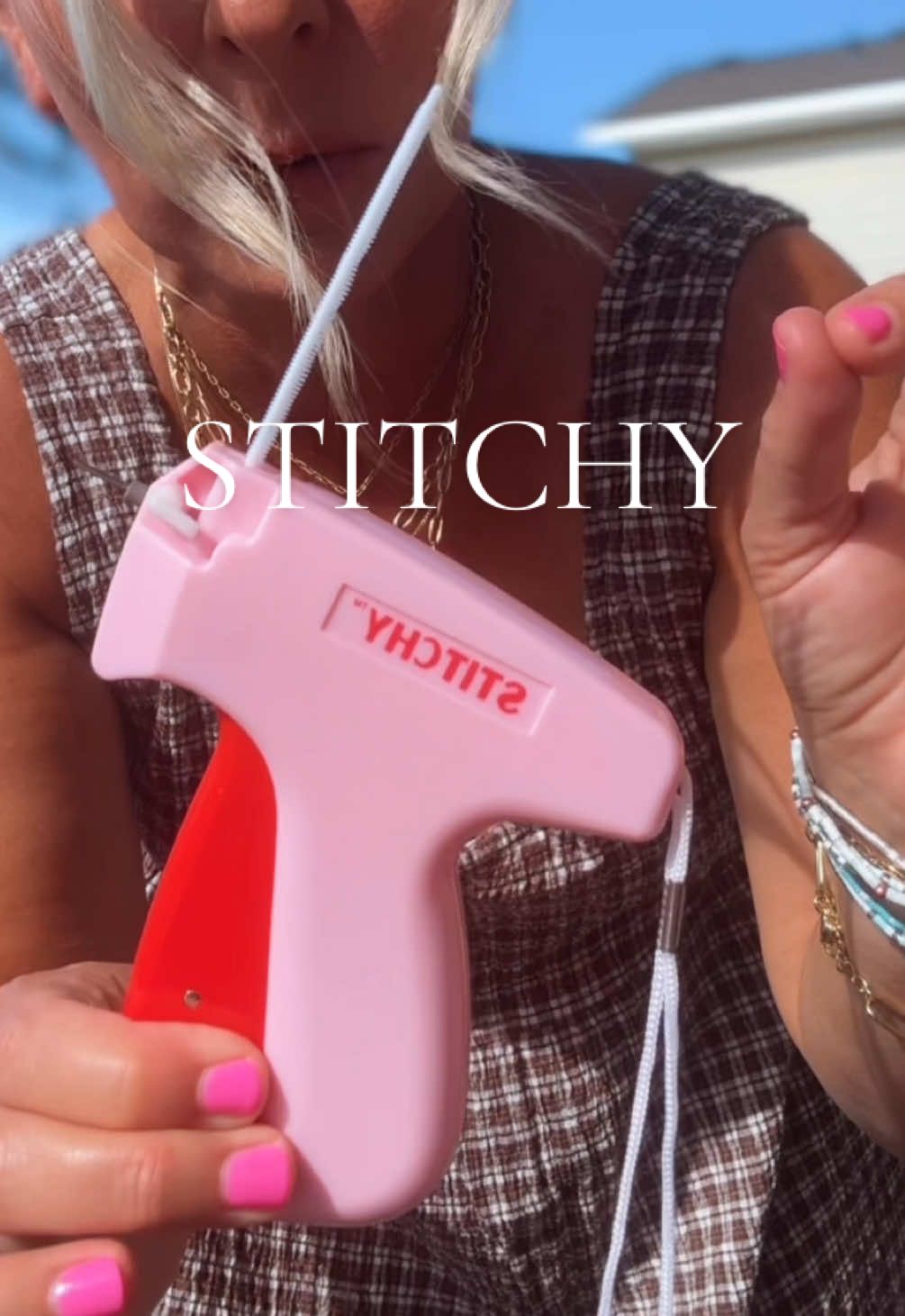 Alter your clothing instantly with the STITCHY! This instant stitch machine is the coolest invention ever! #instantstitch #stitchy #hem #rushready #shoptucky @Shop Tucky 