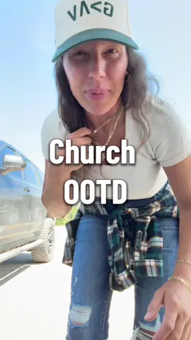 Church OOTD #churchootd #jeans #clogs #bibleverse #truckerhat 