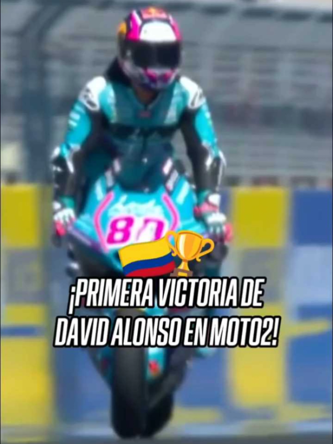 Primera victoria de David Alonso 🇨🇴 en Moto2 en el Gran Premio de Hungría 🏆 #LIVEIncentiveProgram #LIVEStory #PaidPartnership #davidalonso 