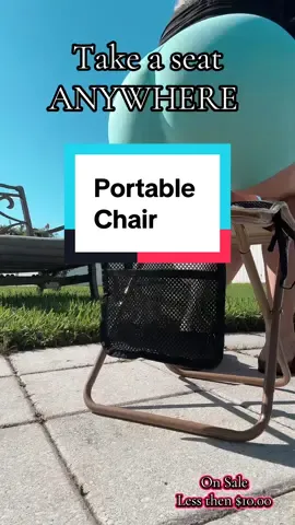 The perfect portable chair for camping, picnics, and festivals! 🪑 Lightweight, comfy & folds flat for easy carrying 🌟 #PortableChair #CampingGear #TravelEssentials #OutdoorLife #TikTokMadeMeBuyIt