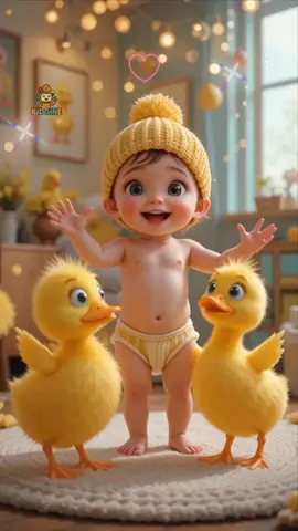 Cute Baby With Ducks Dancing #cutebaby #babyvideos #funnybaby #fyp #foryou 