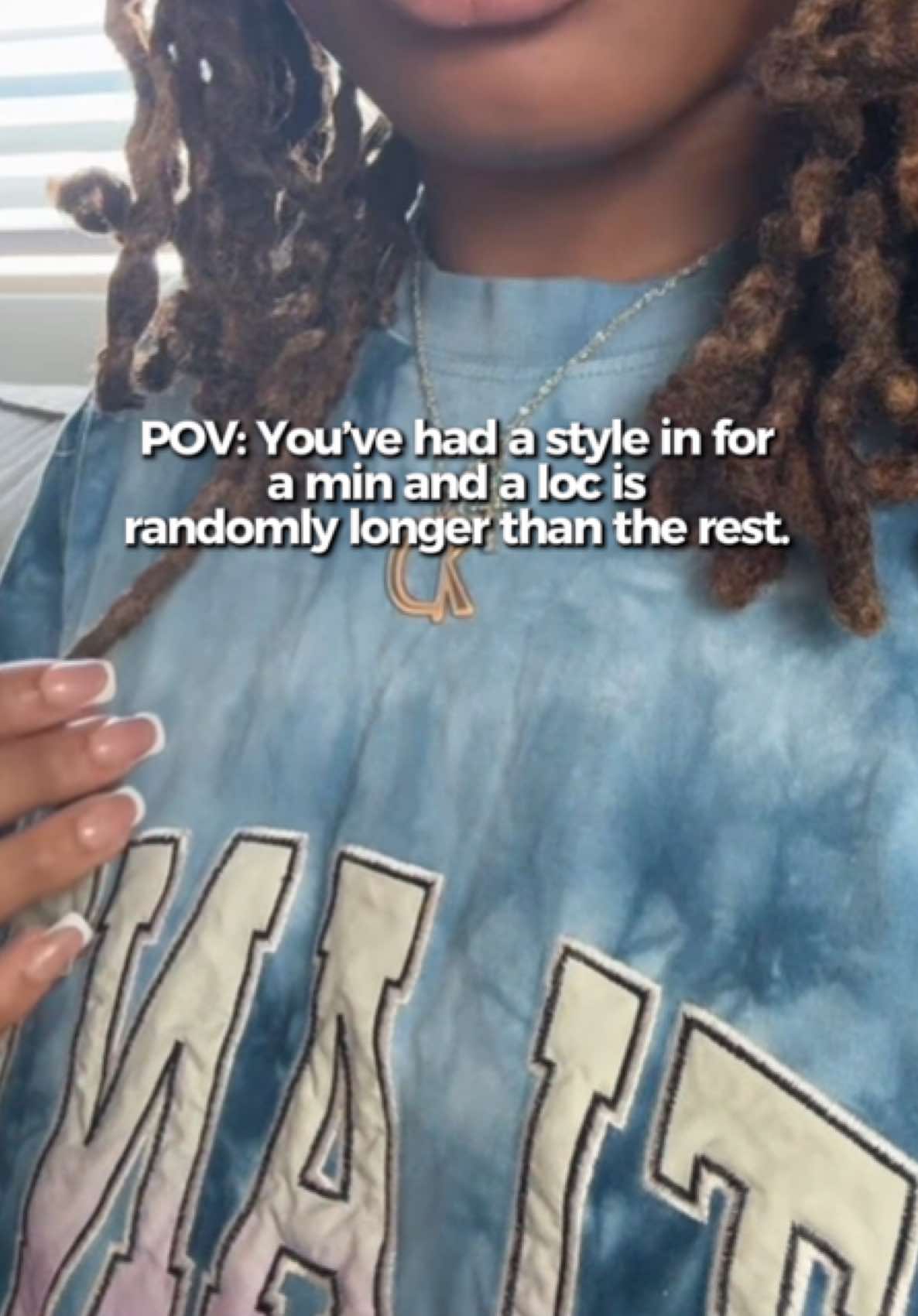 Thought sis was trynna leave me. 😭 #locs #locstyles #locjourney #locstruggles 