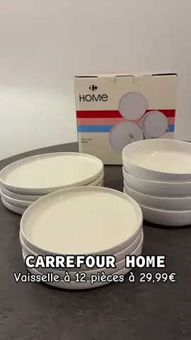 Lot de vaisselles de 12 pièces de @Carrefour France. #carrefourhome #carrefourfrance 