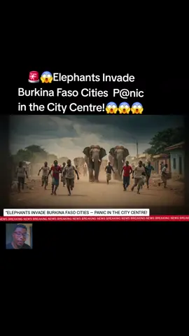 “Elephants Invade Burkina Faso Cities — P@nic in the City Centre!😱😱 #africa #africanews #burkinafaso🇧🇫 #trending #kenyantiktok🇰🇪 