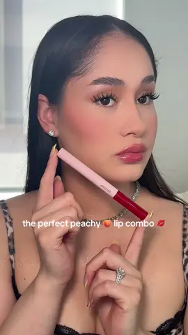in color “muted peach” 🍑🤍 #lipcombo #lipgloss #tiktokshop 