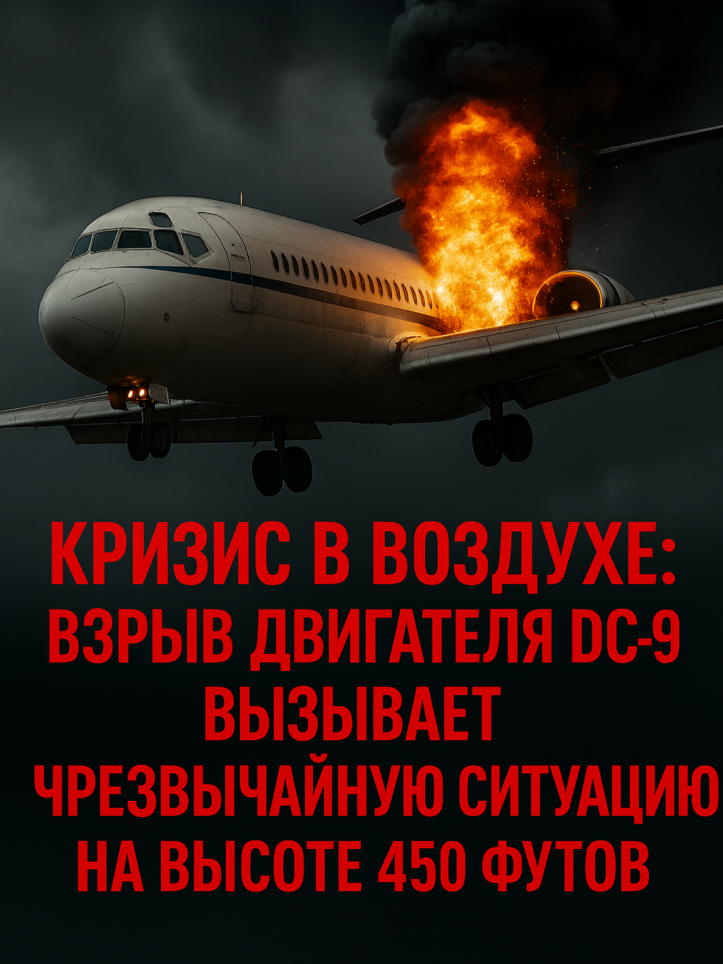 Кризис в воздухе: Взрыв двигателя DC-9 вызывает чрезвычайную ситуацию на высоте 450 футов. #авиакатастрофы #авіакатастрофи #авіакатастрофа #авиация #авіація #истории #історії #рекомендации