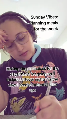 I've been having better days and recovery from flare ups is not as bad right now, so I'm taking advantage and planning ahead. Not meal prepping, just having a menu for those days I have no clue what to do.  I'm taking advantage of my current, clear minded brain for the days brain fog just hits hard.  #chronicillness #momlife #sundayvibes #mealplanning #spoonielife 