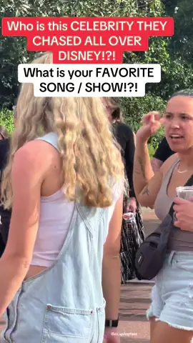 Do you know who this CELEBRITY THEY CHASED ALL OVER DISNEY!?! ] What is your FAVORITE SONG / SHOW!?! #disney #celebrity #celebrities #rickspringfield 