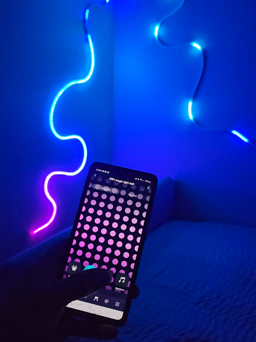 Light up your vibe with neon glow 🌈✨ #NeonStrip #LEDLights #RoomDecor #AestheticVibes #GlowUp #CoolRoom #HomeDecor #LEDSetup