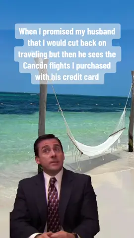 Oopsies! But he knew what he was getting himself into! 🤷‍♀️ Sorry not sorry! #marriagehumor #travel #husbandwifecomedy #travelhacks #mexico #cancun #Loveyourboobs 