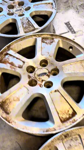 Powder coating Ford Crown Victoria wheels gloss black. @Invoice Fly  #carmaintenance #powdercoating #wheels 