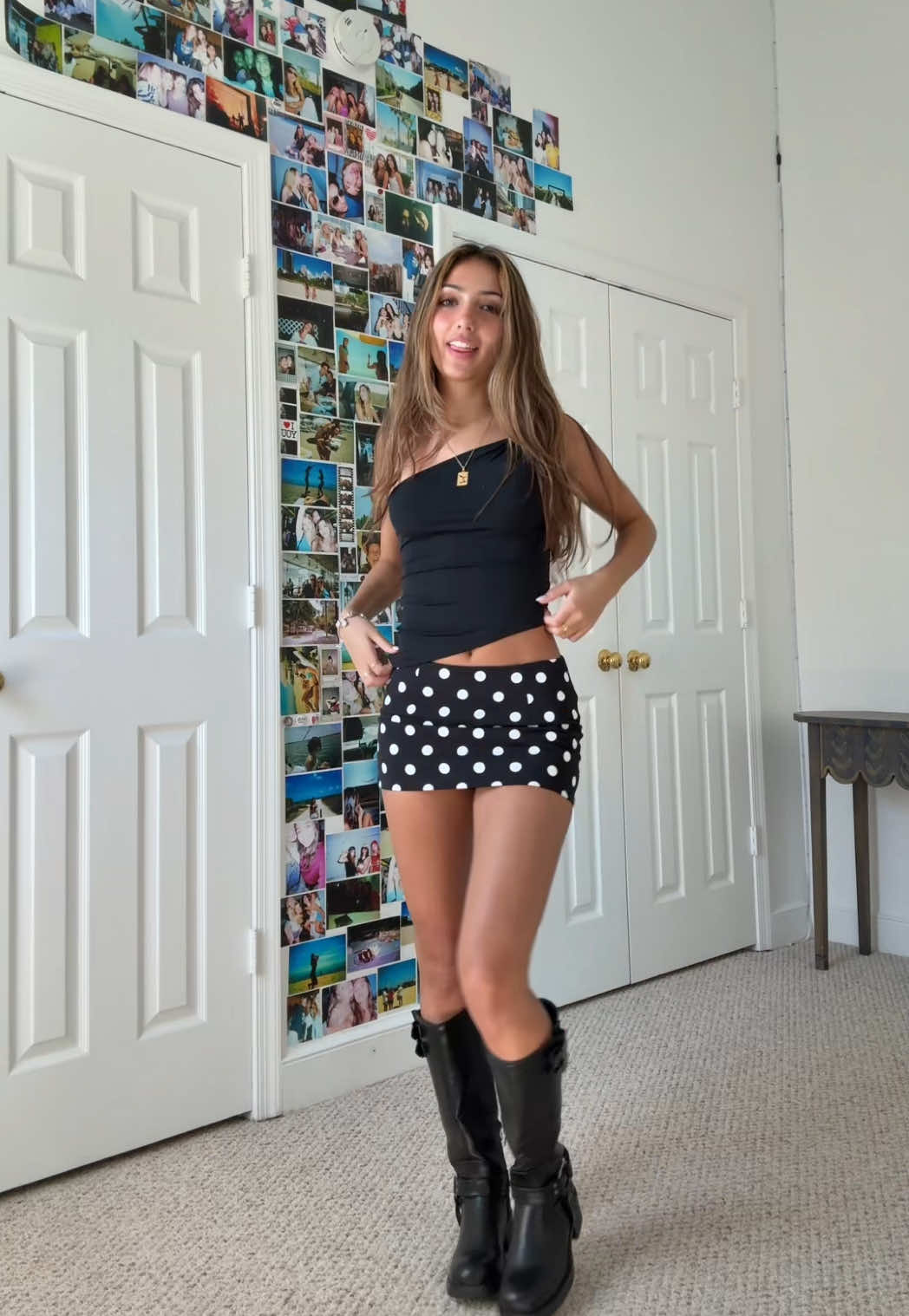 I may be obsessed with polka dots now 🖤🤍 #fashiontiktok #outfitinspo #fyp 