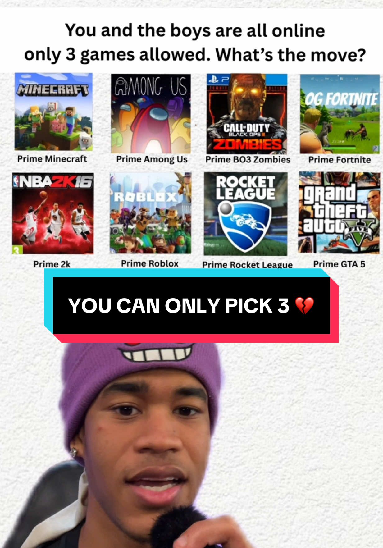 which ones yall picking⁉️🤨 #gaming #gamer #roblox #Minecraft #fortnite 