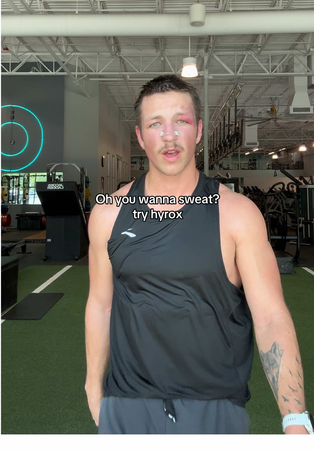 HERE’S A WORKOUT FOR U  (from @Dominique) @Brooks Running  Max effort (pushing hard on your mile run) 1 mile run  Sled pull for 2 minutes  20 wall balls  20 walking lunges  1000 m ski  X3 rounds