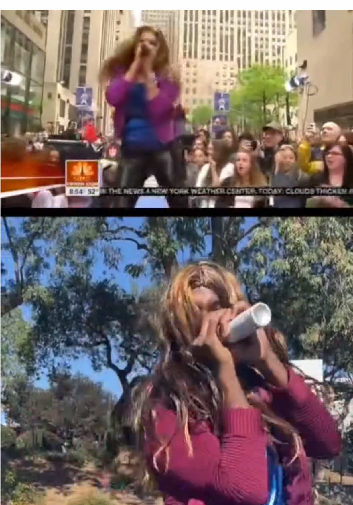 Fergie doing cartwheels at 6am in the morning is DI A BOL I CAL! 😂😂😂 #fergie #parody #gma 