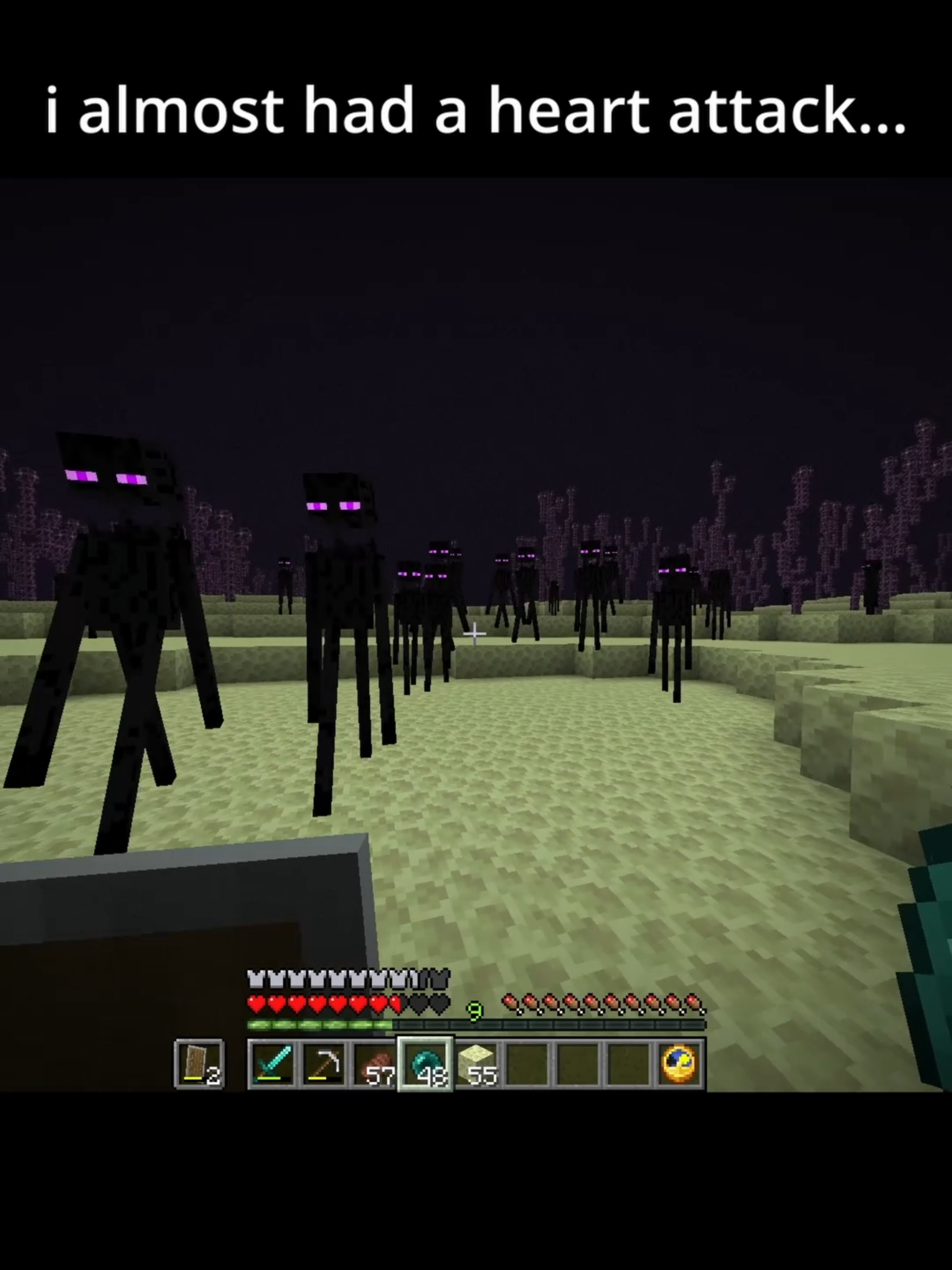 i almost had a heart atack... #Minecraft #minecraftfunny #minecraftmemes