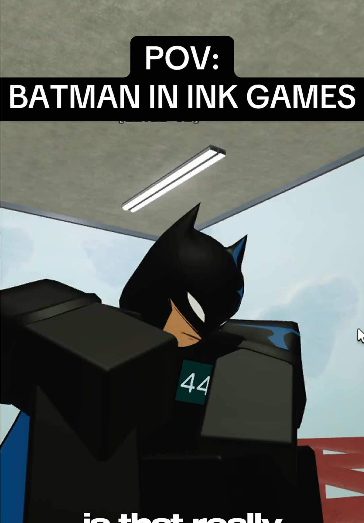 Will Batman fold under the pressure of the Ink game? 🦇 #roblox #inkgame #batman #fyp #squidgame 