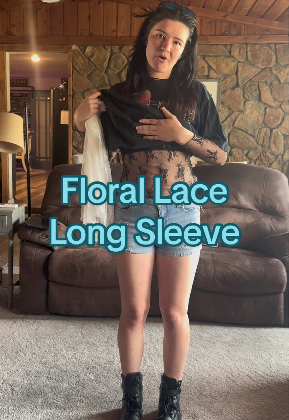 In love with these lace long sleeves. They add that perfect touch to any outfit. Wear them under your tshirt, or even by themselves. Super cute, stretchy, and they have thumb holes!!! #lacelongsleeve #grungeaesthetic #outfitinspo #OOTD #allblackoutfits 