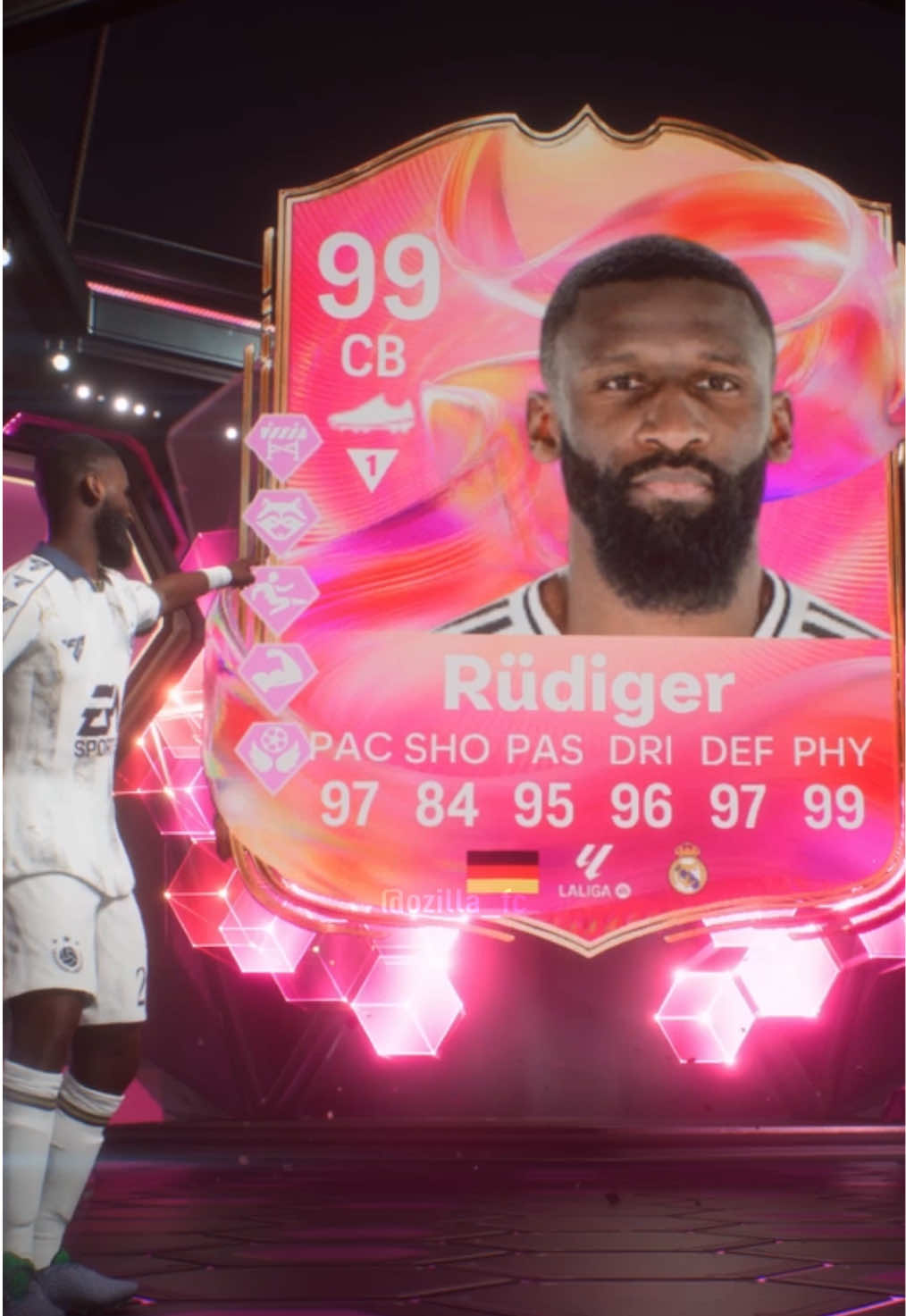 Does 99 FUTTIES Rudiger make your starting team? 💬 He bullies everyone 😈 . . . #fc25 #fyp #rudiger #realmadrid #football 