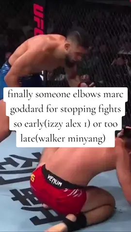 Marc Goddard is the worst ref ever #UFC #ufcshanghai #johnnywalker #marcgoddard #zhangmingyang 