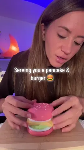 Pancake & burger for you 🍔 enjoy!!! #asmr #asmrsounds #asmrvideo #relax #fyp 