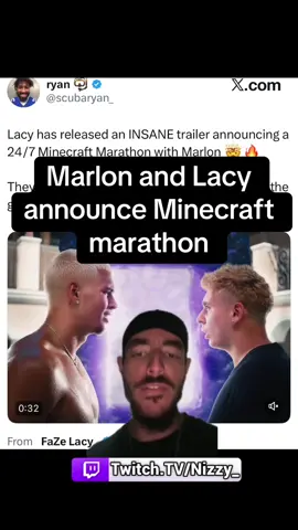 Marlon and Lacy announce 24/7 Minecraft Marathon #marlon #mar3lg #lacy #Minecraft #greenscreen  