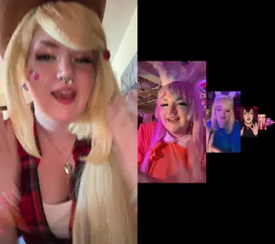 #duet with @꧁☆Valentine☆꧂ (🚦)#animenyc #makeup #glitterwig #applejackcosplay 