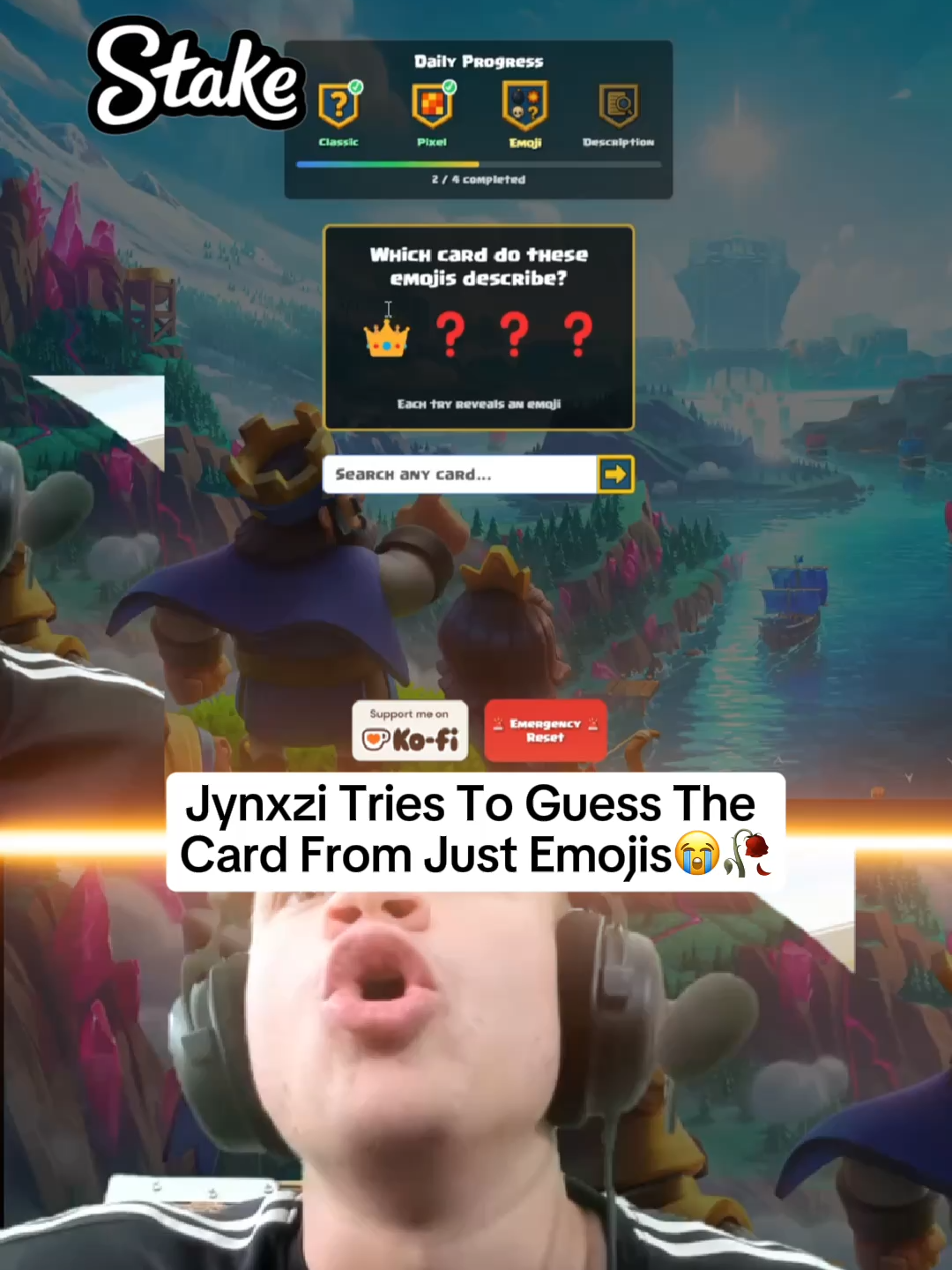 Jynxzi Tries To Guess The Card From Just Emojis😭🥀 #jynxzi #jynxziclips #jynxzirage #jynxzifunnymoments #viralvideos #fyp #clashroyale @jynxziontwitch