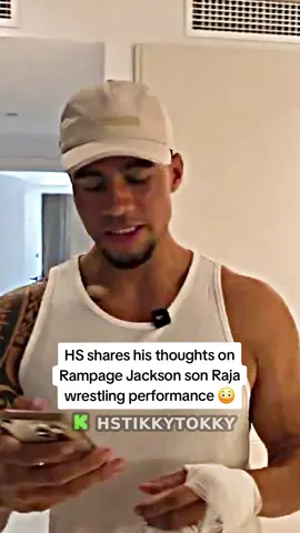 HS shares his thoughts on Rampage Jackson son Raja wrestling performance 😳 #hstikkytokky #rampagejackson #raja 