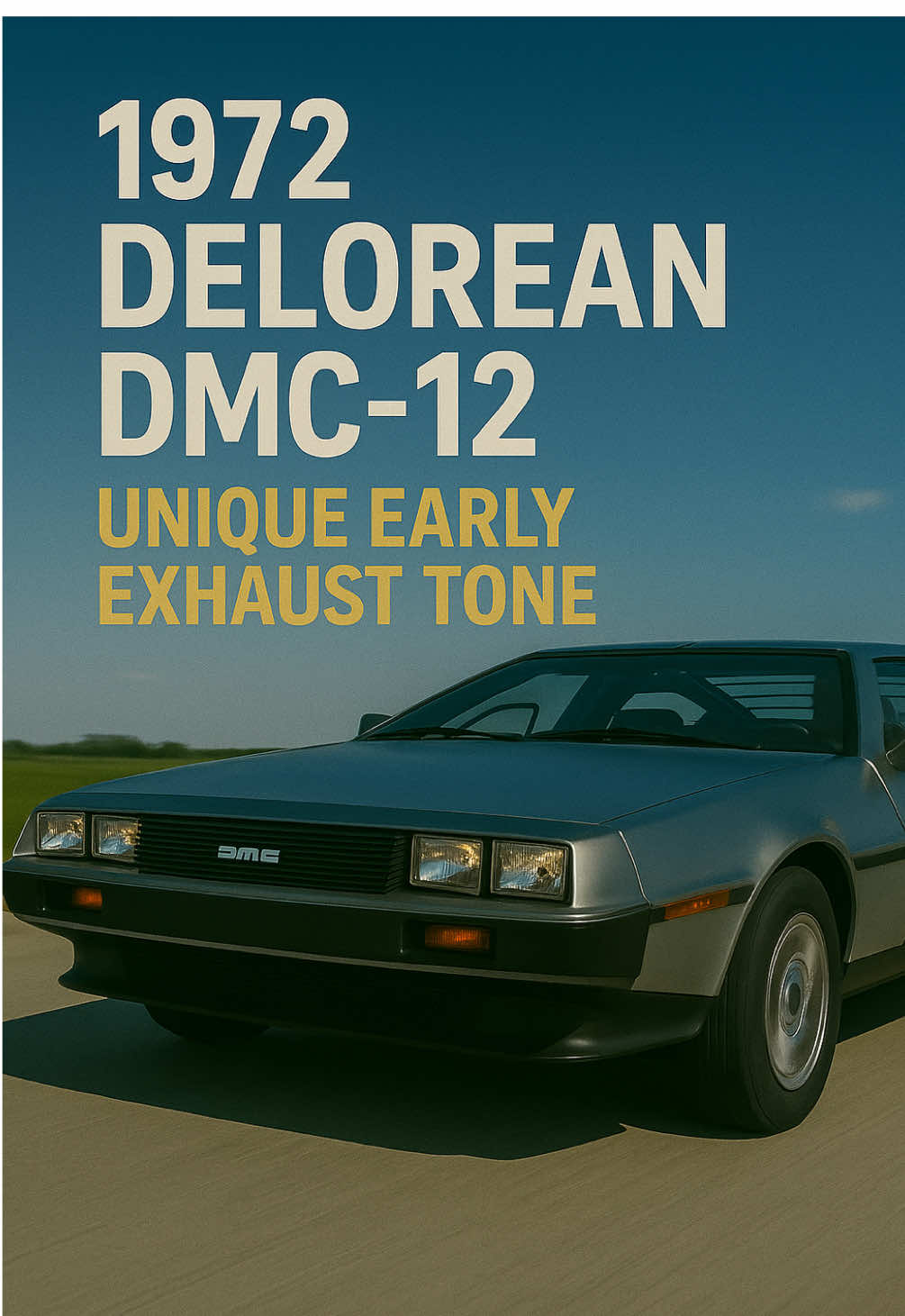 1972 DeLorean DMC-12 ✨🚀 Unique early exhaust tone before the legend. 🎧 Headphones = retro-future chills. #DeLoreanDMC12 #Prototype #ClassicLegend #CarRoars #VintageIcon 