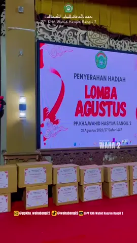 Penyerahan hadiah lomba Agustusan santri PP. KHA Wahid Hasyim Bangil 2 ✨  —————— 📞Admin WAHA 2 : 0851-7412-1649 📱Instagram : @ppkha_wahabangil2 📱Youtube : PP. KHA Wahid Hasyim Bangil 2 #agustusan #ppkhawahidhasyimbangil2 #pesantrenstory #asramatahfidzhwaha #lombaagustusan 