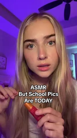 Had to get your makeup and hair right for school pics😝 #asmr #asmrsounds #fyp #relax #asmrvideo 