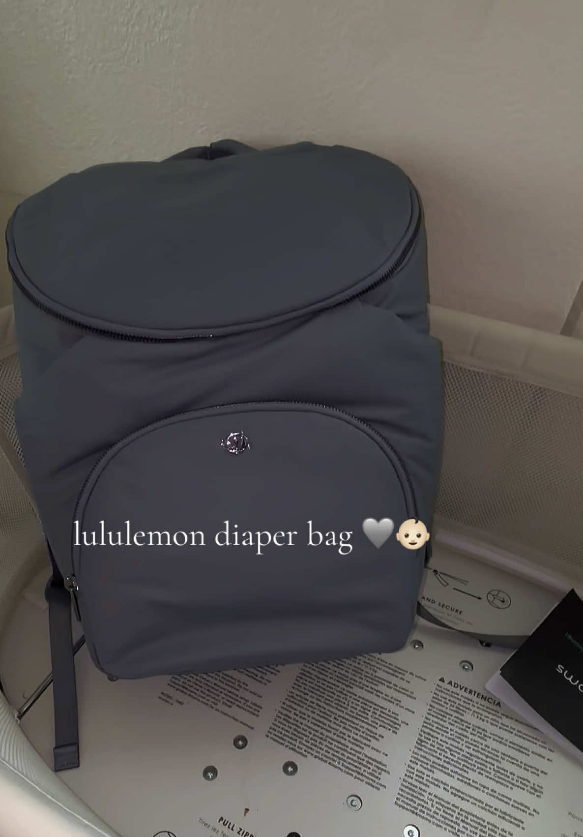 🩶👶🏻 #fyp #parati #lululemon #diaperbag #octoberbaby @lululemon 