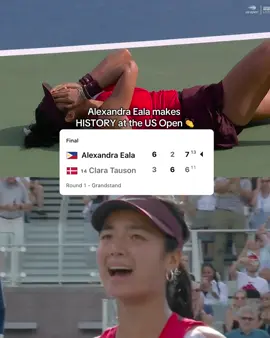 Eala is the FIRST #Filipino player to win a major singles match in the Open era 🎾🙌#USOpen #tennis 