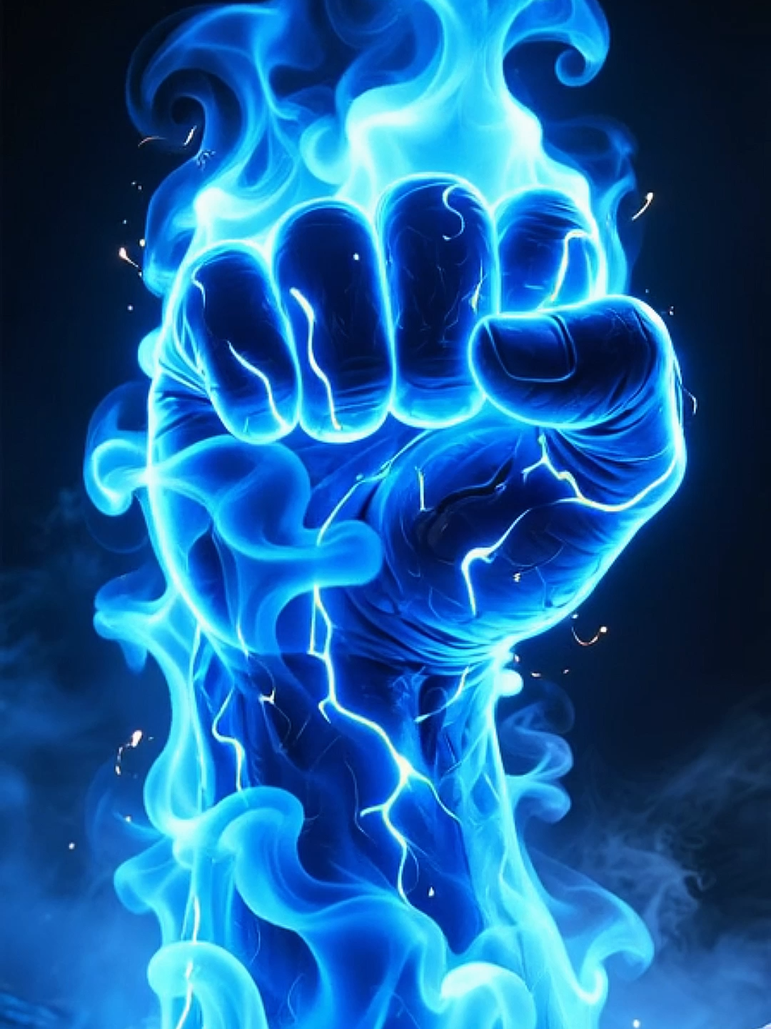 Live Wallpaper | Blue Fury Unleashed ⚡🔥 #fist #livewallpaper #bluefire #powerunleashed #fantasy #unstoppableforce #powervibes #aivideo #wallpapervideo #phonewallpaper