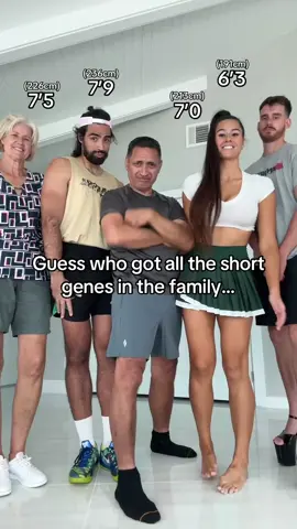 Shortest of The World’s Tallest Family😳 what height do you consider short? ##tall##family##short##height##funny
