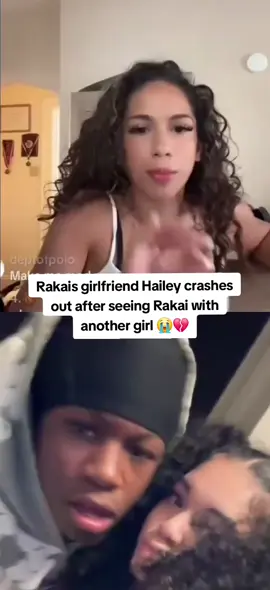 Rakais girlfriend Hailey crashes out after seeing Rakai with another girl 😭💔 #amp #fyp #rakai #kaicenat #trending 